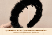 Plush Tiger Headband, Soft, Party, Autumn Outfit