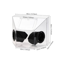 Acrylic Dust Box Glove Ports Dustproof Enclosure Transparent