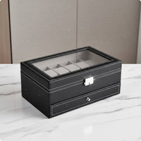 Double-Layer Jewelry Box Divided Slots Storage Item Compact Size