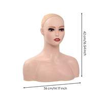Female Mannequin Bust Facial Realistic Mannequin Bust Molded Ears