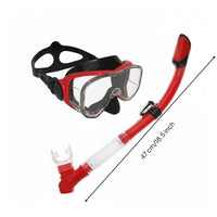 Dry Snorkel Set Tempered Glass Lens Snorkeling Goggles Easy Breathing