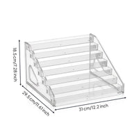 Nail Polish Rack Transparent Cosmetic Display Stand Multi-Tier for Vanity