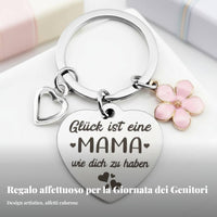 Mom Keychain Mother's Day Gift Stainless Steel Key Loop Polished Finish