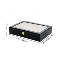 24-Slot Watch Display Box Glossy Finish 24-Slot Watch Box Dust Protection