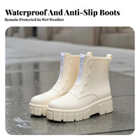 Platform Rain Boots Non-Slip Sole Waterproof Jelly Boots Fashionable