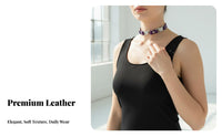 Heart Choker Lightweight Edgy Design Heart Necklace PU Leather Choker for Women, Girls, Parties, Cosplay, Concerts