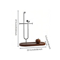 Necklace Holder with Tray Carbon Steel Frame Jewelry Tree Stand Accessible