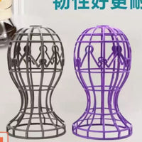 Portable Hairpiece Head Stand Stable Base Plastic Hat Display Rack Easy To