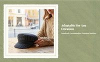 Women’s Retro Newsboy Hat, Jean Cap, Casual Travel Wear
