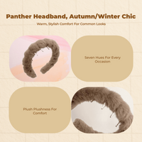 Plush Tiger Headband, Soft, Party, Autumn Outfit