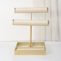 Earring and Band Organizer Two-Tier Layer Accessory Storage Compartment Tray