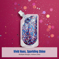 Makeup Glow Gel, Party, Face Skin Hair, No Glue, Shiny Sequins