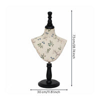 Textile-Covered Mannequin Bust Elegant Look Necklace Mannequin Stand