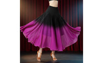 Modern Dance Swing Skirt Billowing Gradient Long Dance Skirt for Dancers