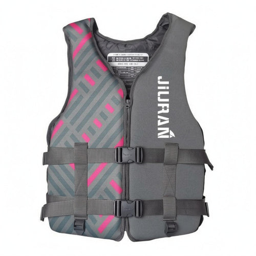 Neoprene Life Jacket Black and Gray Buoyancy Support Vest Range of Motion