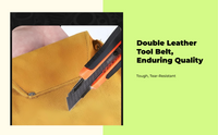 Double-tier leather nail pouch