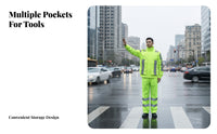Reflective Rain Suit Long-Lasting High Visibility Rain Suit Windproof