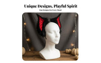 Dark Ear Headband Halloween Themed Dark Ears Headband Ry Creature Ears Lightweight Gothic Headpiece Comfortable Fit