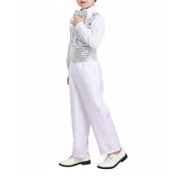 Children's Choir Sparkle Performance Costume, Boys Dance Stage Outfit, Vibrant Colors, Necktie Included
