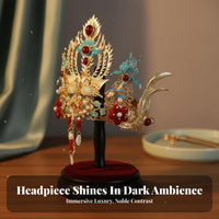 Traditional Chinese Hair Crown Gilded Finish Traditional Chinese Hair Accessory Ancient Chinese Headdress Intricate Design