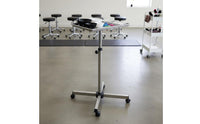 Height Adjustable Salon Tray Stable Base Grooming Trolley Stand Versatile