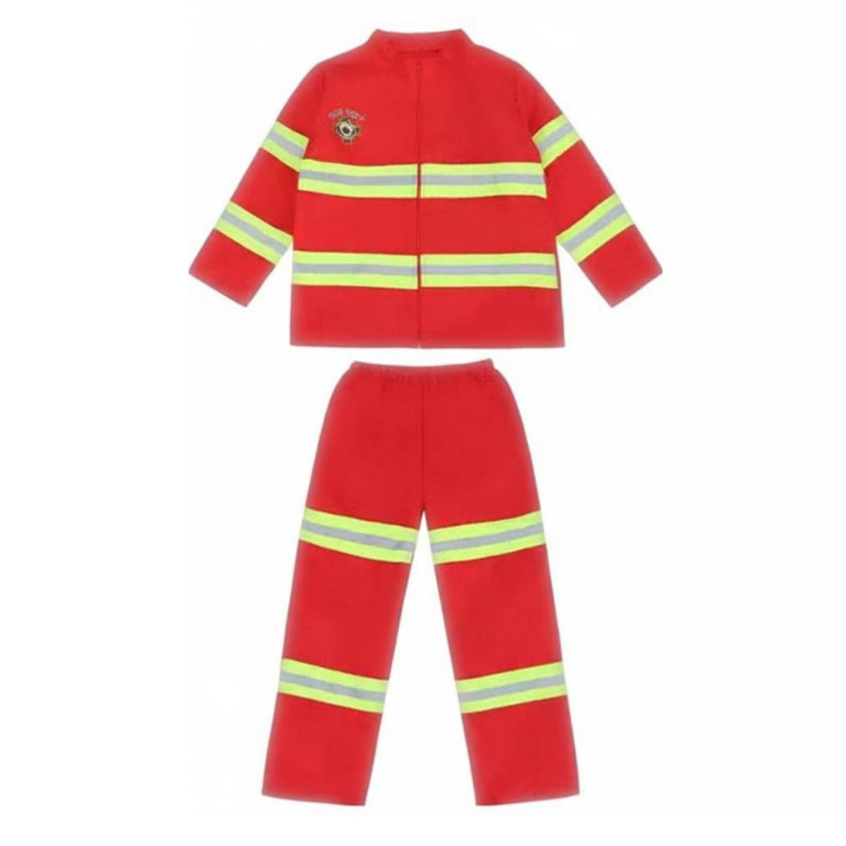 Realistic Design Kids Firefighter Costume Set Reflective Stripes Kids Firefighter Uniform Sturdy Materials for Boys, School Events, Parties
