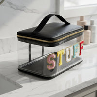 MEDS Letter Pouch Waterproof Handled Makeup Organizer Portable