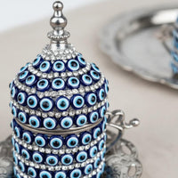 Turkish Coffee Cup Set Ornate Gold Rim Coffee Cups Heat Retention