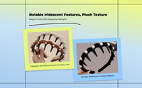 Crystal Wave Headband, Plush, Thin, Comfortable