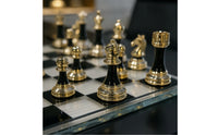Chess Set with Board Decorative Chess Set Chessboard Glossy Lustrous for Adults, Study, Living Room