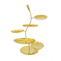 S-Shaped Fruit Stand Polished Table Accessory Round Base Kitchen Storage