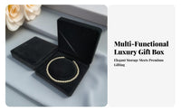 Elegant Design Pearl Necklace Box Soft Interior Velvet Jewelry Set Box Secure Closure for Mom, Women, Mother's Day, Anniversaries, Birthdays