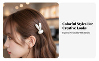 Hare Duckbill Fastener Korean Design Crystal Hare Barrette Crystal St Single Hare Hair Fastener Cute Design Crystal Hair