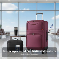 Soft-Sided Suitcase Expandable Softside Luggage for Vacationers