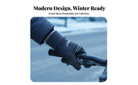 Thermal Cycling Gloves Adjustable Windproof Cycling Gloves Flexible Fit Water Resistant for Cyclists, Motorcycling, Cold Weather