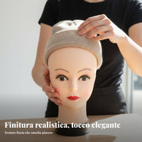 Hairpiece Display Head Lightweight Female Mannequin Head Sturdy for Salon