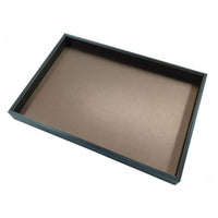 Shallow Display Tray Rigid Frame Leather-Like Tray Open Top