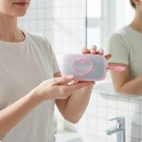 Wet Wipe Container Heart-Shaped Opening Travel Tissue Holder Side Pull Loop