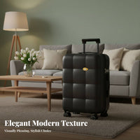 Sturdy Hard Shell Trolley Case Large Capacity Hardshell Suitcase Stylish Design for Students, Vacationers, Vacation, Airport, Hotel