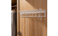 3 Pieces Jewelry Hook Strip Space Saving Necklace Hanger Clear Plastic