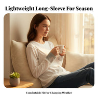 Multicolor Patchwork T-Shirt, Thin Seasonal Round Neck, Fake Two-Piece Long Sleeve Top, Relaxed Pullover for Women