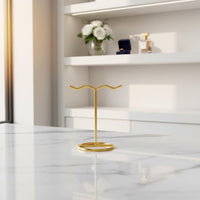 T Shaped Jewelry Stand Multifunctional Storage Metal Earring Holder Elegant Style Countertop Jewelry Tree for Retailers, Boutique, Dresser