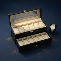 Drawer Watch Box Padded Compartments Watch Drawer Box All-Around Protection