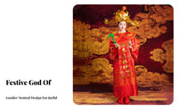 God of Wealth Costume Soft Textile Traditional Chinese Deity Costume for Adults