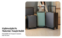 Large Capacity Hardshell Carry-on with Laptop Pocket Wheels Frontentry Carry-on Airline Approved Size Luggage Two-sidedSided Accessing for Travelers, Business Professionals, Frequent Flyers, Airport, Short Break Getaways