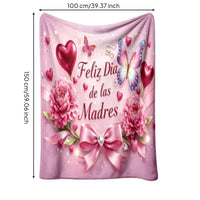 Mother's Day Blanket Machine Washable Mother's Day Throw Blanket Anti-Pilling