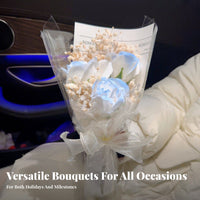 Soap Flower Bouquet Beautifully Wrapped Romantic Artificial Flowers for Mother, Women, Birthday, Anniversary, Home Decor