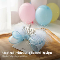 Feather Crown Hair Hairpiece Versatile Crown Feather Hair Barrette Princess Hairpiece Barrette Lightweight Comfortable to Wear