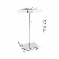 Jewelry and Scarf Rack Transparent Acrylic Necklace Holder Rectangular Base