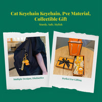Orange Tabby Keychain, Cartoon Animal Bag & Car Charm